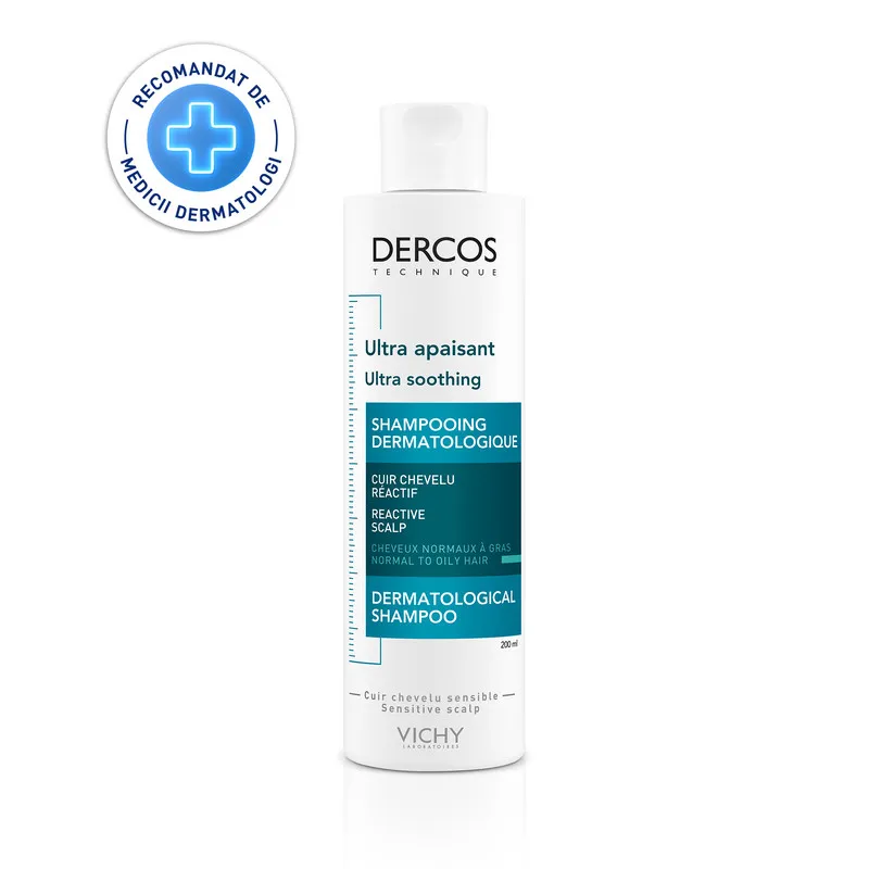 VICHY DERCOS SAMPON ULTRACALMANT PENTRU SCALP SENSIBIL GRAS 200ML