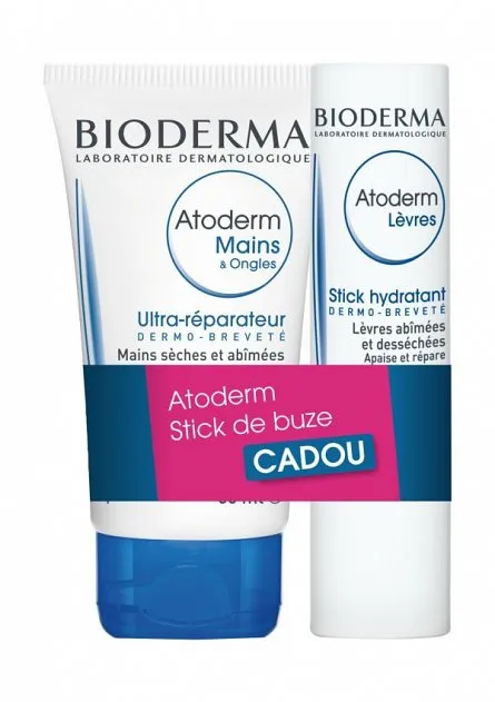 BIODERMA Atoderm crema maini + stick buze