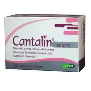 Cantalin Micro 450 mg/50 mg, 32 comprimate, Agetis