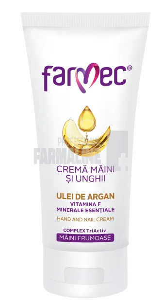 Farmec Crema pentru maini si unghii cu Ulei de Argan 100 ml