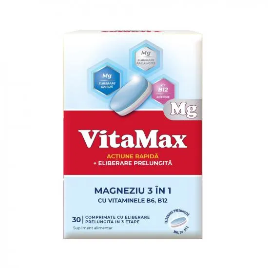 Vitamax Magneziu 3in1 x 30 comprimate