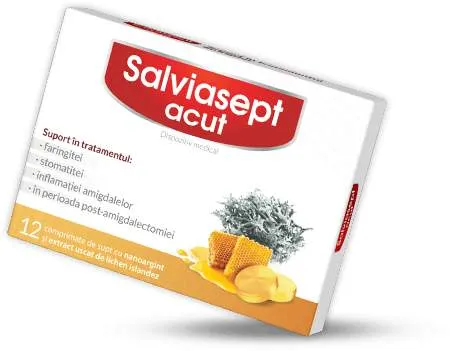 ZDROVIT SALVIASEPT ACUT 12 COMPRIMATE DE SUPT