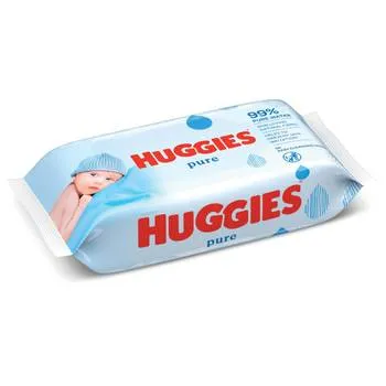 Servetele umede pentru copii Pure, 56 bucati, Huggies