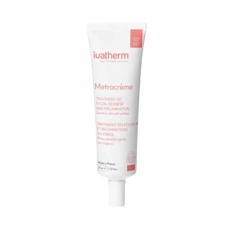 Tratamentul rosetei cutanate si al inflamatiei fetei Metrocreme, SPF 15, 30 ml, Ivatherm