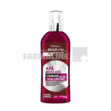 Gerovital H3 Evolution Apa micelara carbune si acid hialuronic 150 ml
