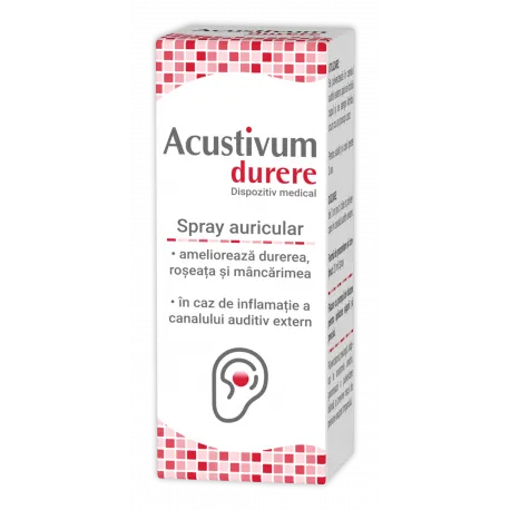 Acustivum durere spray auricular, 20 ml