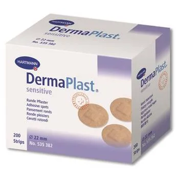 Plasturi rotunzi, 200 bucati, Dermaplast Sensitive