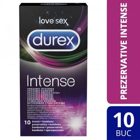 Prezervative Durex Intense Orgasmic, 10 bucati