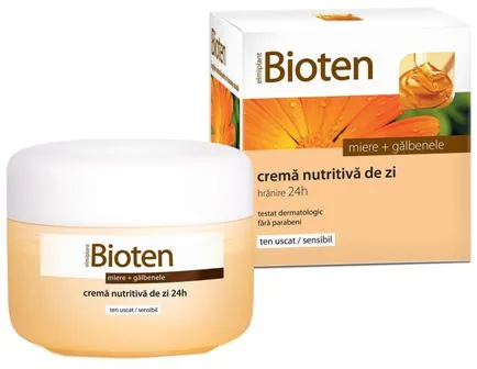 Bioten Crema nutritiva de zi cu miere + galbenele ten uscat/sensibil 50 ml