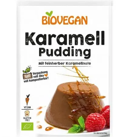 Budinca Bio de caramel, 43 g, Biovegan