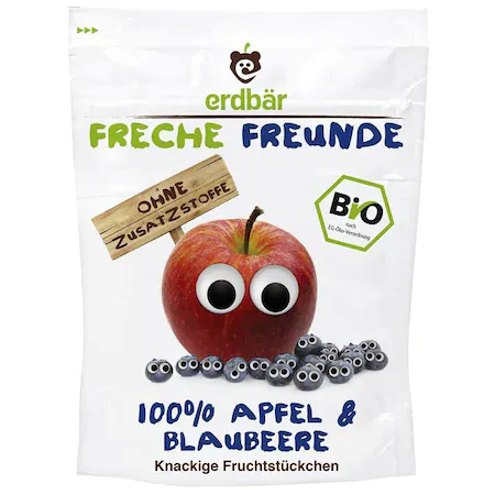 Freche Freunde Gustare crocanta cu mere si afine eco x 160 grame