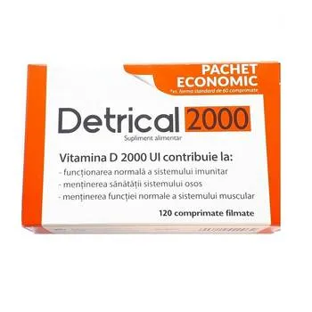 Detrical Vitamina D3 2000 UI, 120 comprimate, Zdrovit