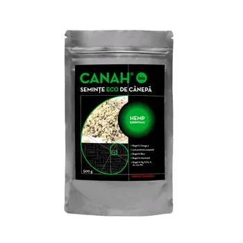 Seminte decorticate de canepa ECO, 500g Canah