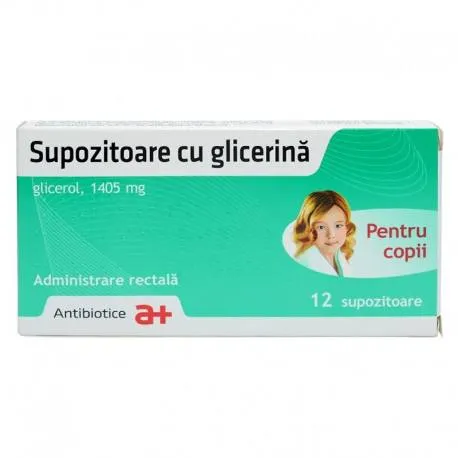 Glicerina copii, 2 folii * 6 supozitoare