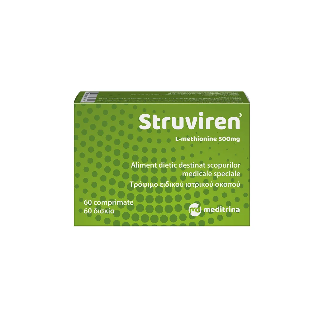 Struviren, 500 mg, 60 comprimate, Meditrina Pharmaceuticals