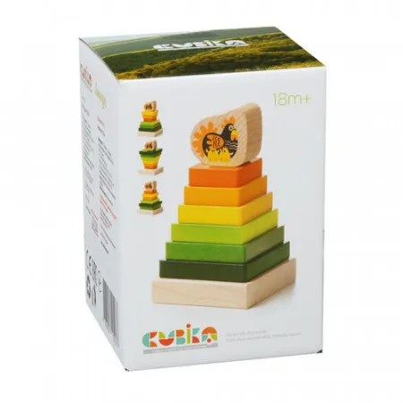 Cubika 15276 Jucarie din Lemn Cubika Piramida 2