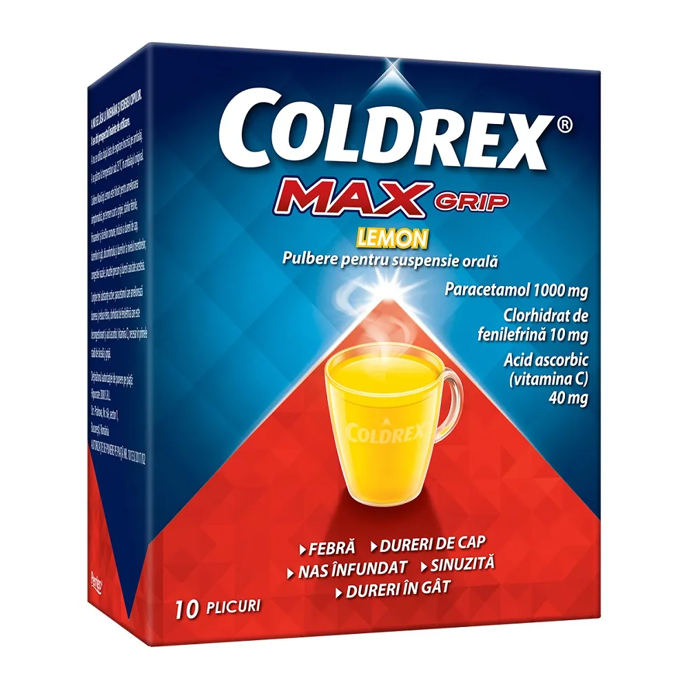 Coldrex MaxGrip Lemon+Vitamina C 10 plicuri
