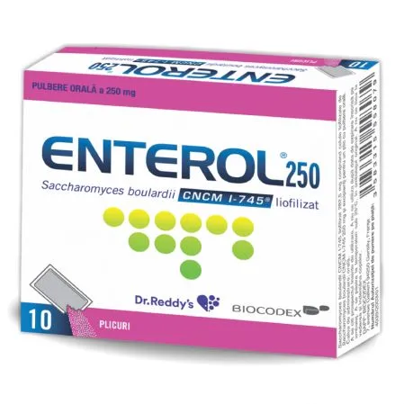 Enterol, 250 mg, 10 plicuri, Dr. Reddys