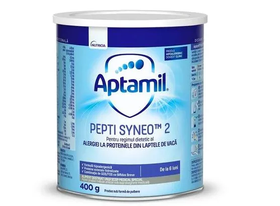 Lapte praf 6-12 luni Pepti Syneo 2, 400g, Aptamil