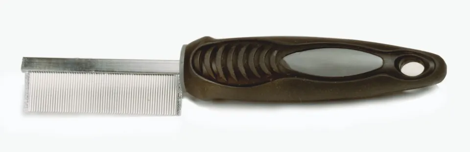 Pieptene metal cu dinti foarte desi (19x3cm)