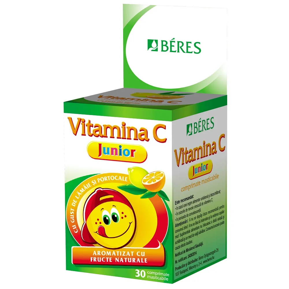 BERES Vitamina C junior x 30 comprimate masticabile