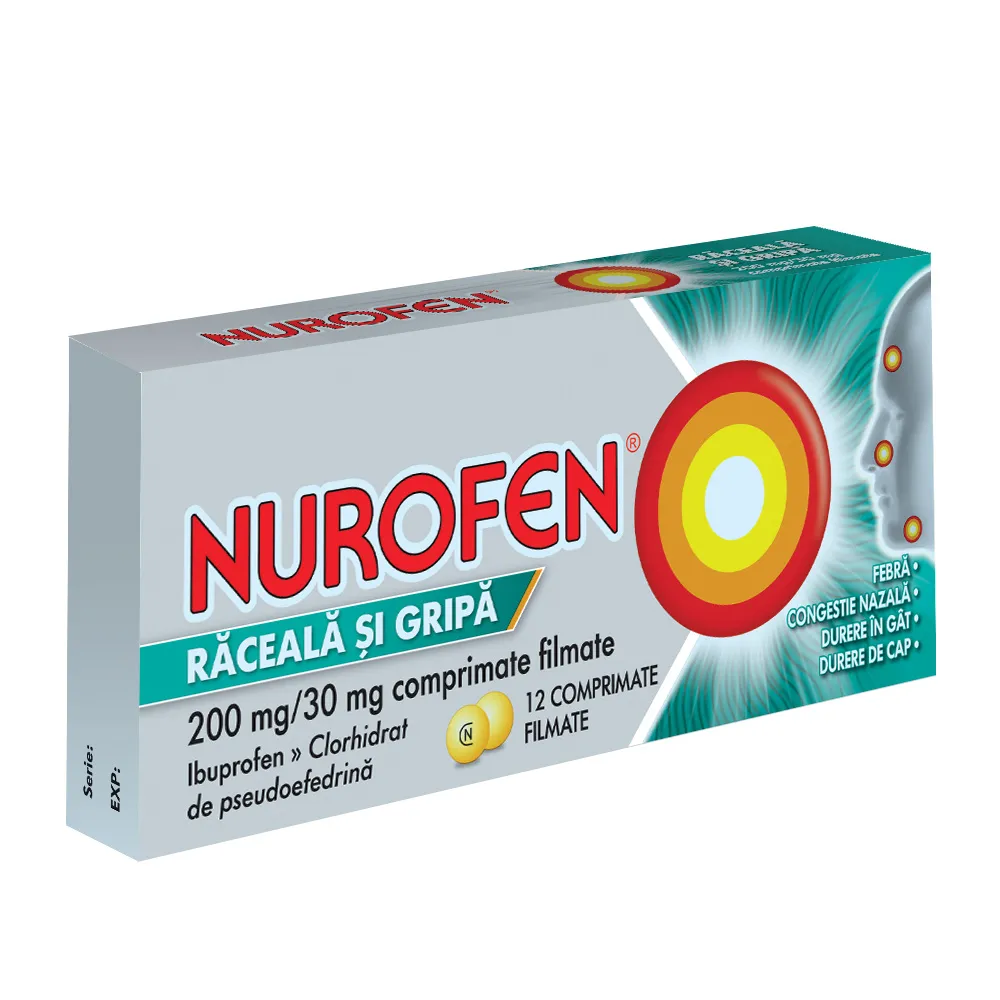 Nurofen raceala si gripa x 12 drajeuri