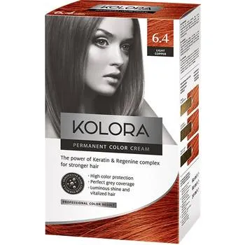 Vopsea de par Kolora 6.4 Light Copper, 50ml, Aroma