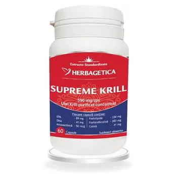 Supreme Krill Omega 3 Forte, 60 capsule, Herbagetica