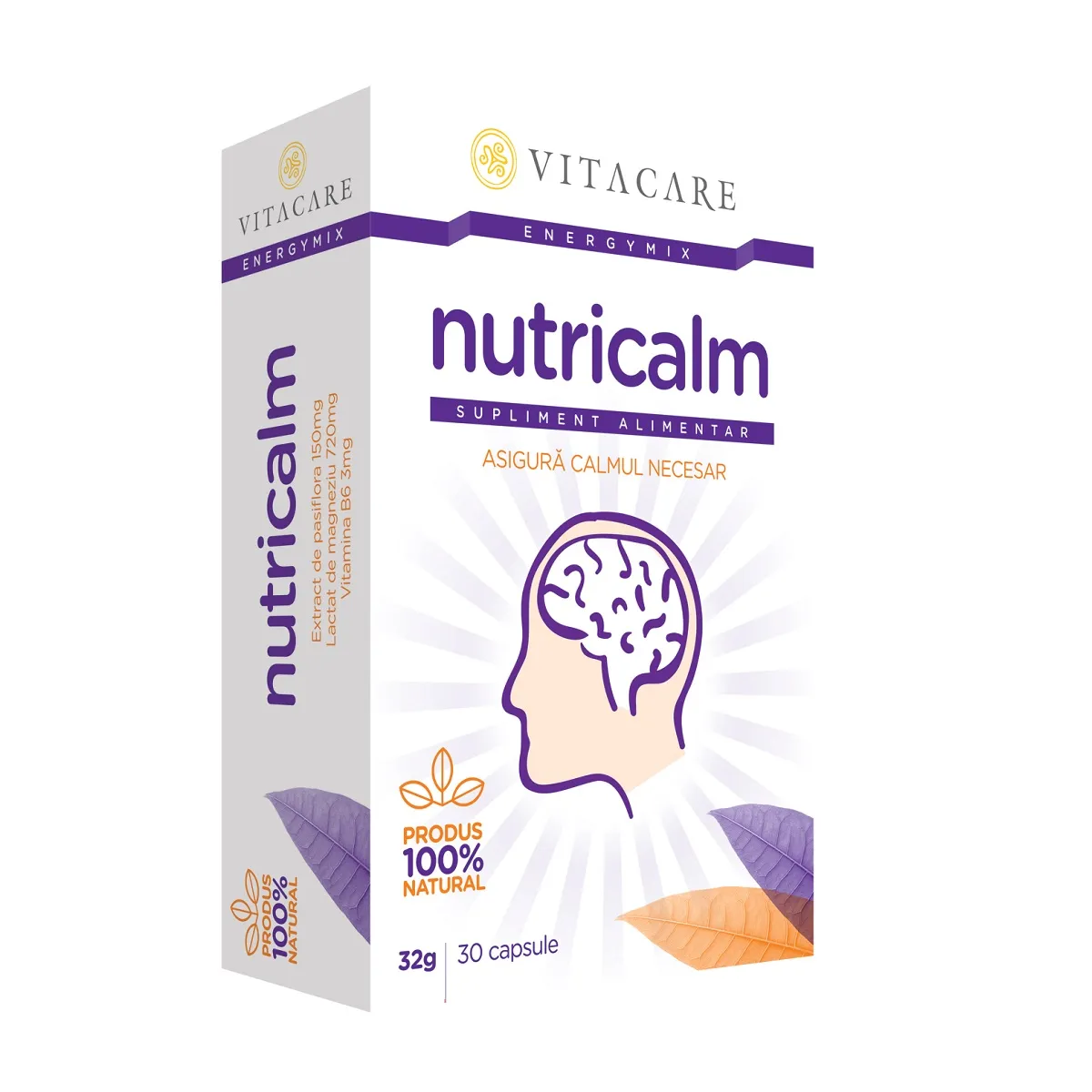 Nutricalm (Mg+Vit B6+Passiflora), 30 capsule, Vitacare