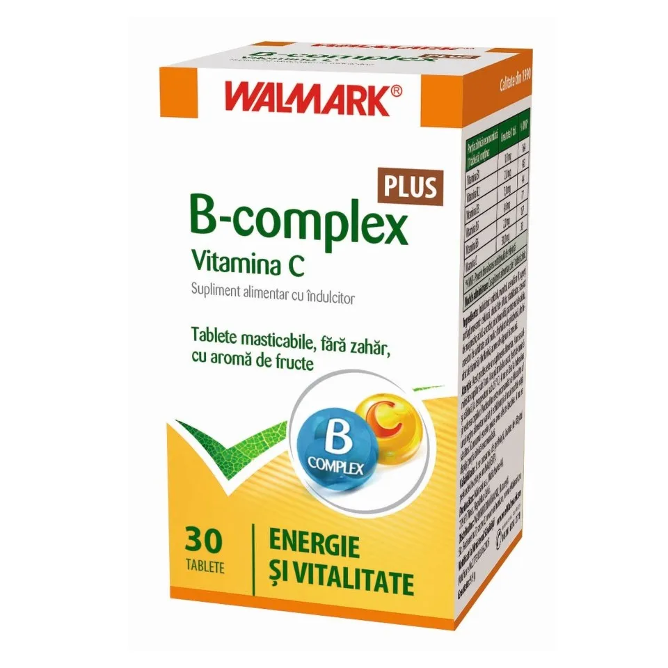 WALMARK B-COMPLEX + VITAMINA C 30 TABLETE