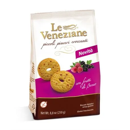 Le Veneziane Biscuiti cu fructe de padure fara gluten x 250 grame