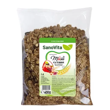 Musli cu fibre, 400 g, Sanovita