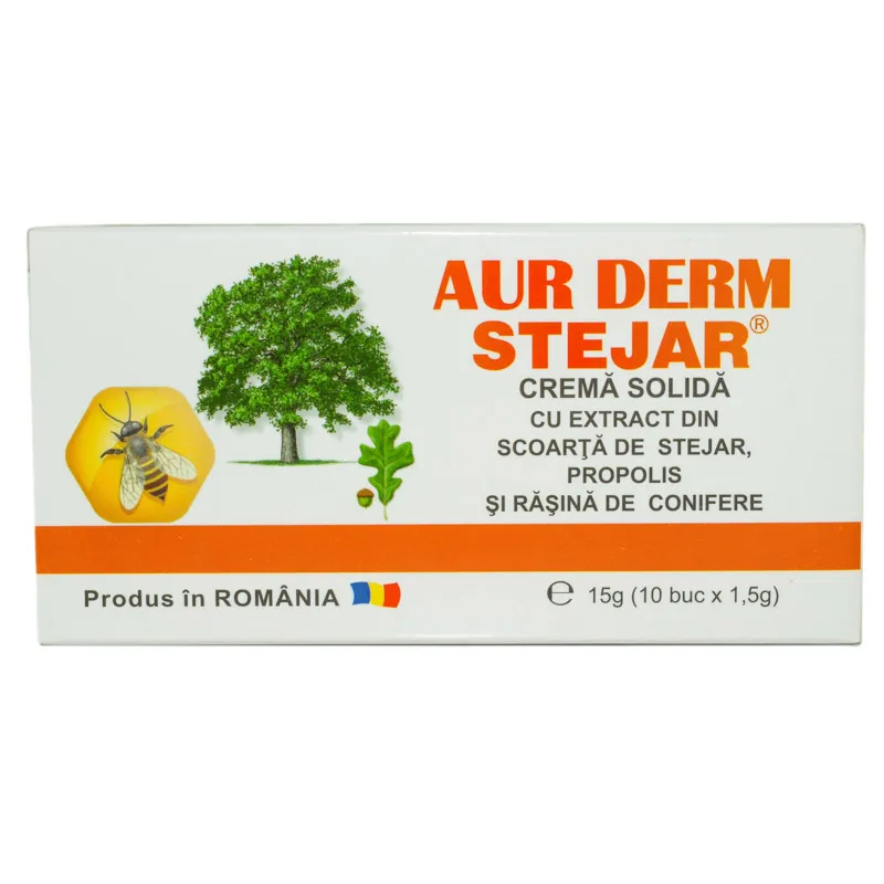 AurDerm supozitoare cu extract din scoarta de stejar, 10 bucati, LaurMed