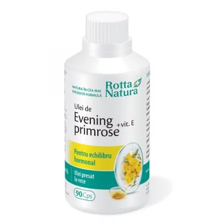 Evening Primrose + Vitamina E, 90 capsule, Rotta Natura