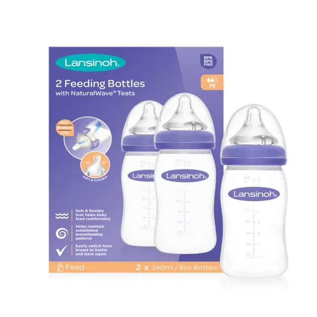 LANSINOH Biberon x 240ml x 2buc