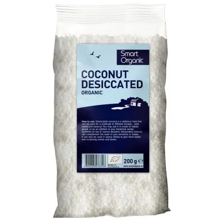 Nuca de cocos macinata (razuita) bio, 200g, Smart Organic