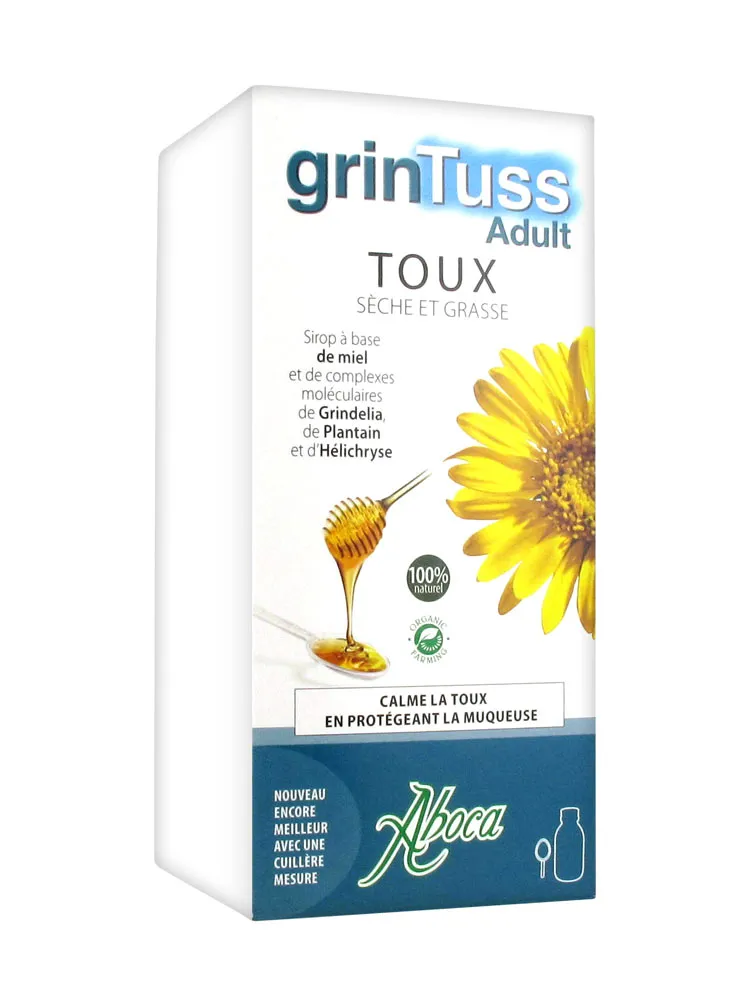 GrinTuss sirop de tuse pentru adulți, 180 ml, Aboca