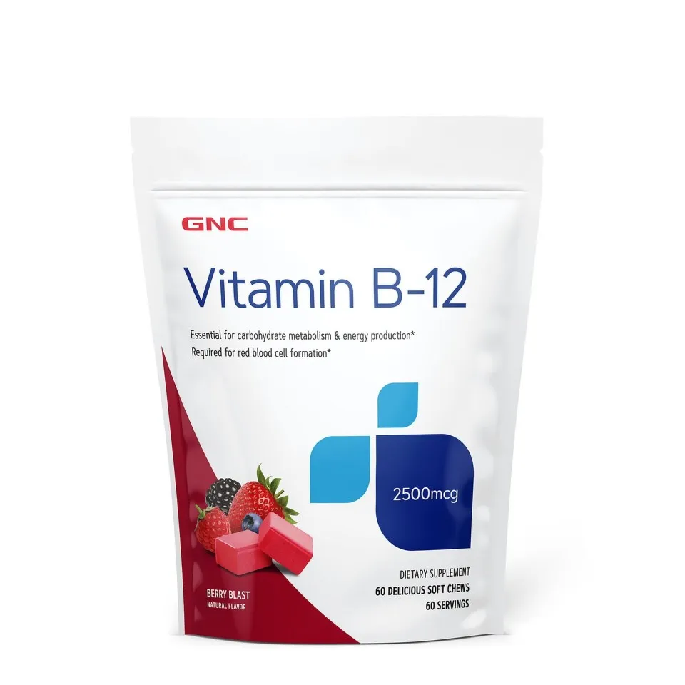 GNC VITAMINA B-12 2500 MCG CU AROMA DE FRUCTE DE PADURE X 60 CARAMELE