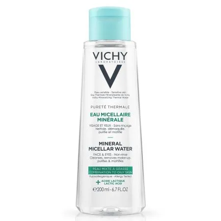 Apa micelara pentru piele mixta sau grasa Purete Thermale, 200 ml, Vichy