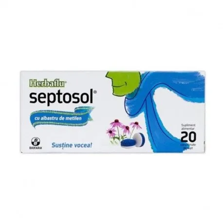 Herbaflu septosol bilayer, 20 comprimate de supt