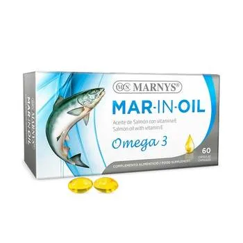 Ulei de Somon MAR-IN-OIL cu Omega 3 + Vitamina E, 60 capsule, Marnys