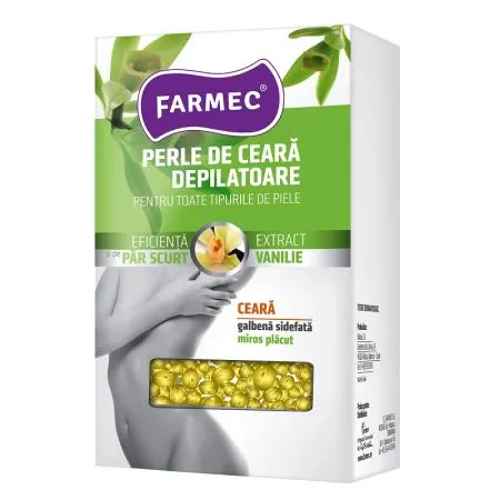 Perle de ceara depilatoare cu extract de vanilie, 250 g, Farmec