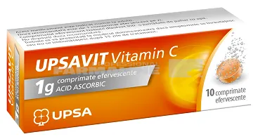 Upsavit Vitamin C 10 comprimate efervescente 1 g