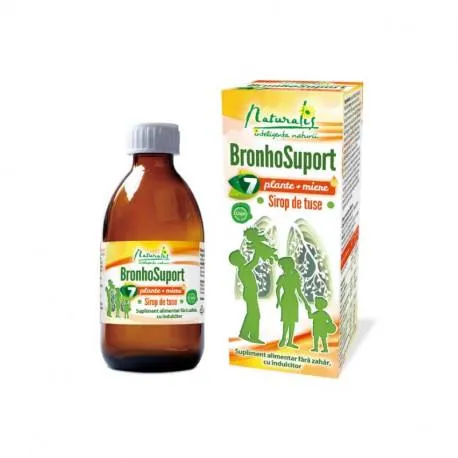 Naturalis Bronhosuport - 7 plante + miere, 100 ml