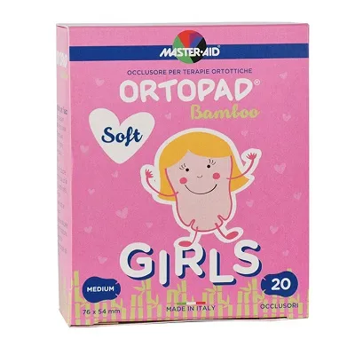 Ocluzor copii ORTOPAD SOFT Girls Master-Aid Medium, 76x54 mm, 20 bucăți, Pietrasanta Pharma