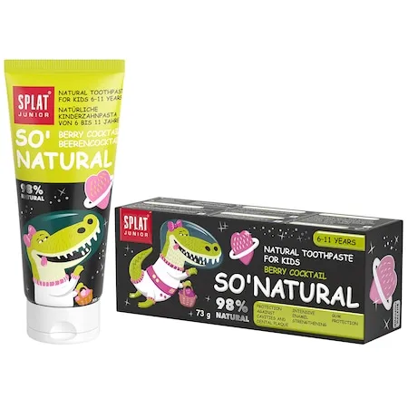 SPLAT Pasta de dinti Junior 6-11 ani cu aroma de Cocktail de fructe de padure x 73 grame