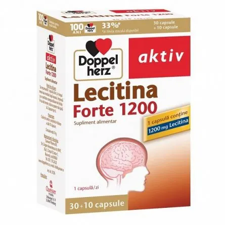 DOPPELHERZ AKTIV LECITINA FORTE 1200 CTX30 CPS+10 CPS GRATIS