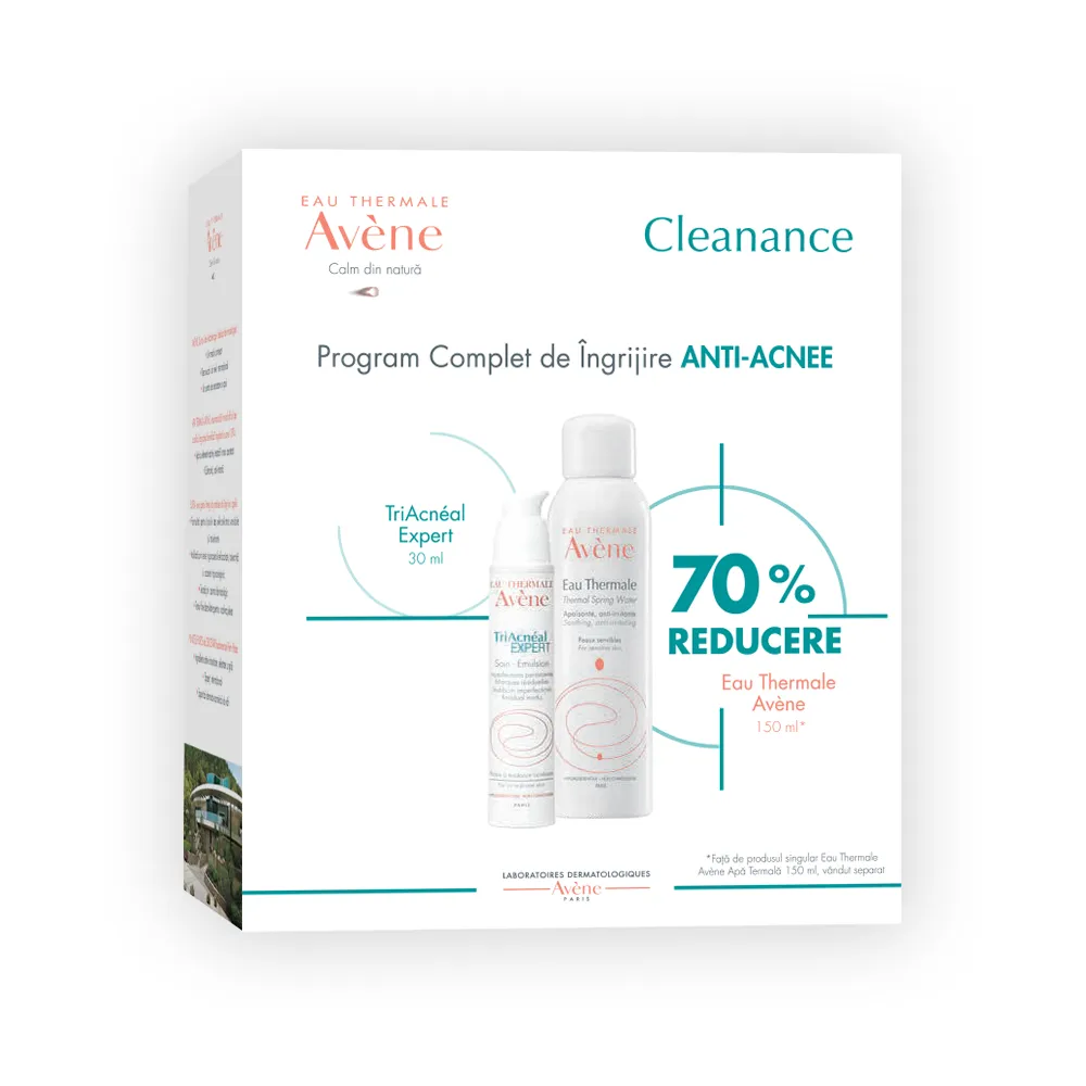Avene Cutie TriAcneal Expert 30ml + Apa termala spray 150ml -70% reducere la al 2-lea produs