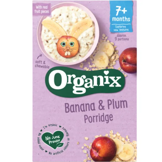 Organix Cereale ovaz orez banane prune 7l+ x 200g