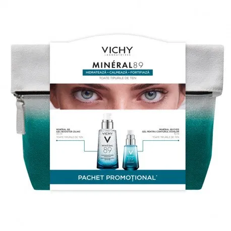 VICHY Mineral 89 Gel Booster, 50ml + Mineral 89 Gel de ochi, 15 ml -75%